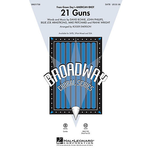 Hal Leonard 21 Guns (from Green Day's American Idiot) SATB arranged by Roger Emerson