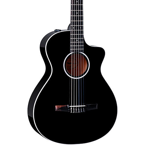 Taylor 212ce-N Plus Limited-Edition Grand Concert Nylon-String Acoustic-Electric Guitar Black