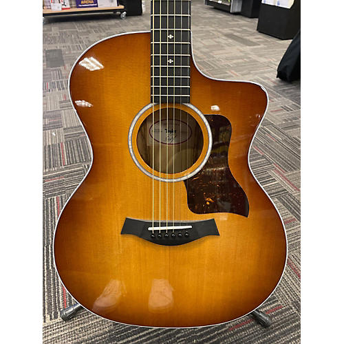 Taylor 214CE DELUXE SPECIAL; EDITION Acoustic Electric Guitar SHADED BURST