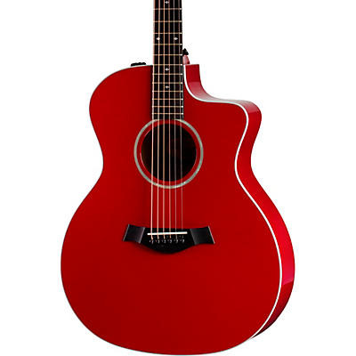 Taylor 214ce-Red DLX Grand Auditorium Acoustic-Electric Guitar