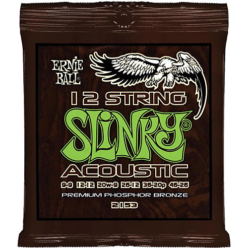 2153 Slinky Phosphor Bronze Light 12-String Acoustic Guitar Strings