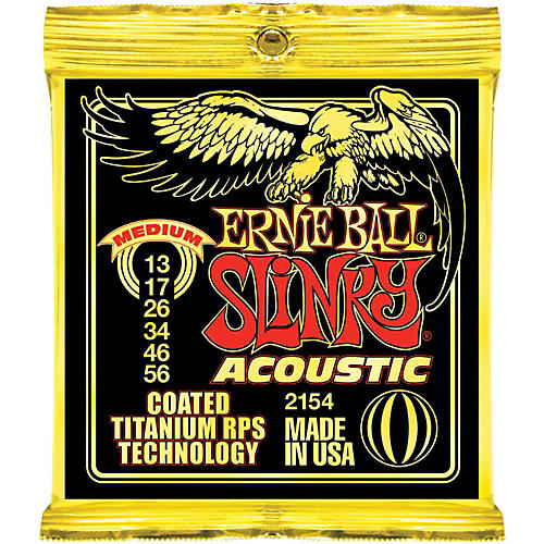 2154 Coated Slinky Acoustic Strings Medium 2 Pack
