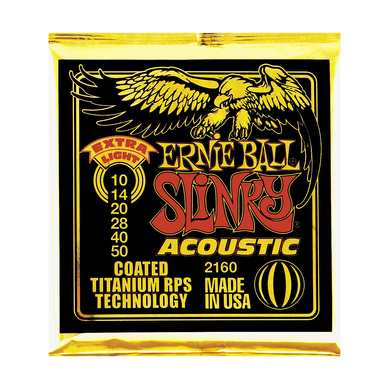 Ernie Ball 2160 Extra Light Coated Slinky Acoustic Guitar Strings