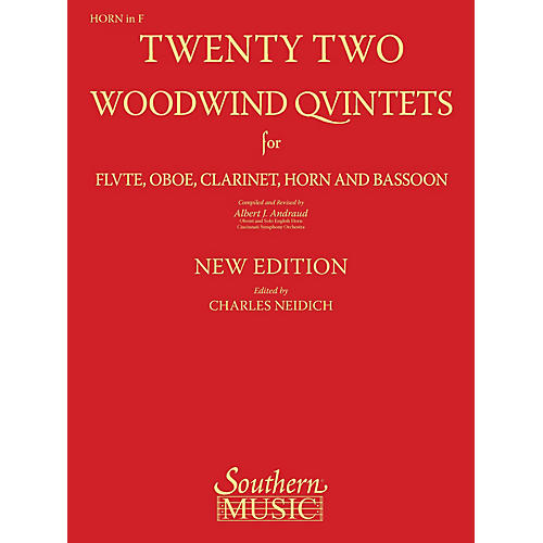 Southern 22 Woodwind Quintets - New Edition (Horn Part) Southern Music Series Arranged by Albert Andraud