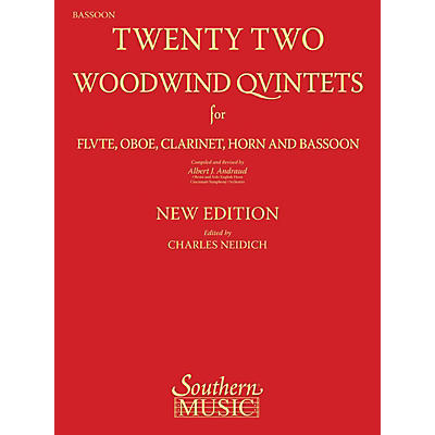 Southern 22 Woodwind Quintets - New Edition Southern Music by Albert Andraud Arranged by Charles Neidich