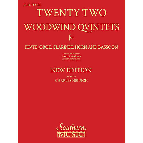 Southern 22 Woodwind Quintets - New Edition (Woodwind Quintet) Southern Music Series Softcover