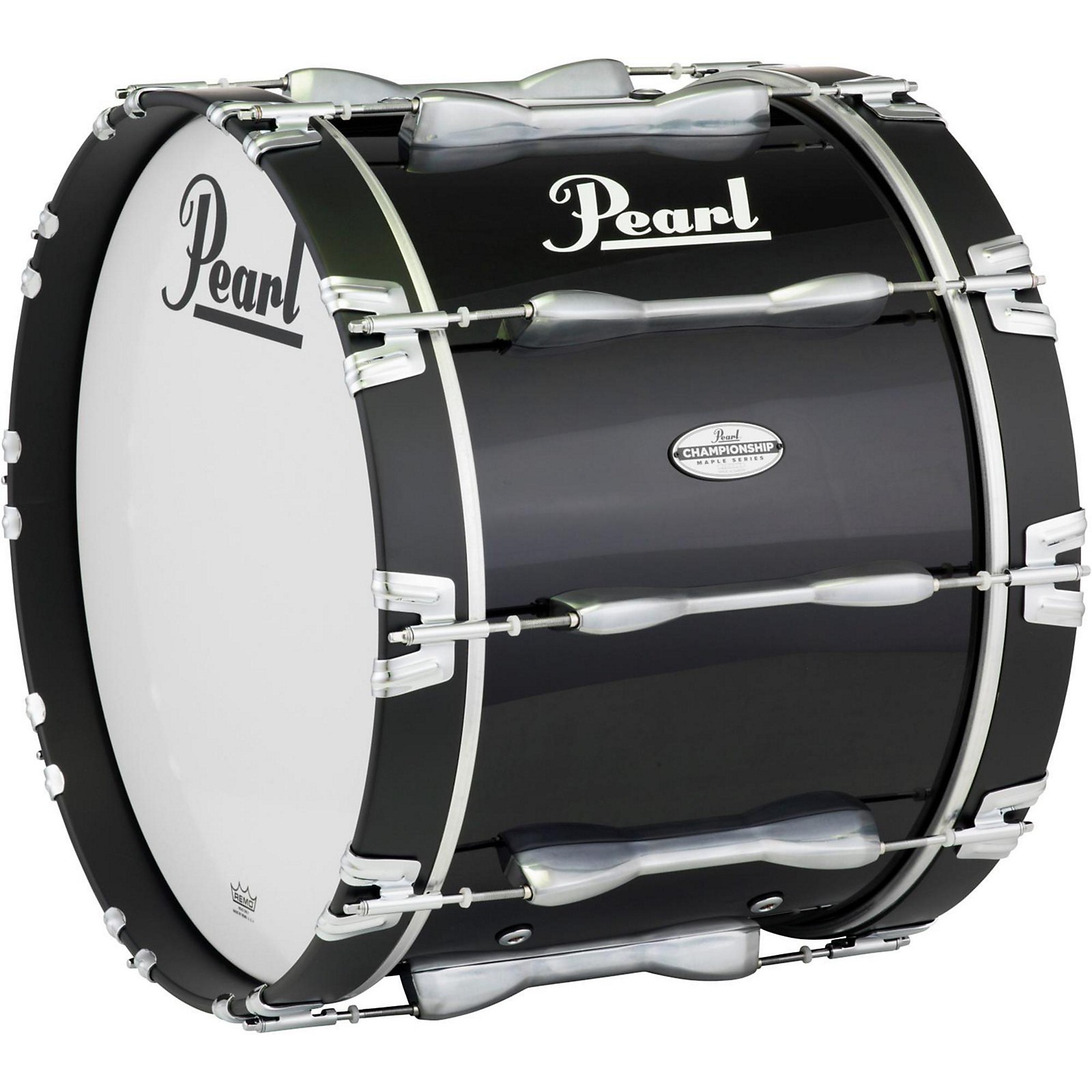 Pearl 22 x 14 in. Championship Maple Marching Bass Drum Midnight Black ...