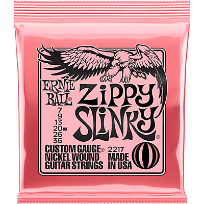 Ernie Ball 2217 Zippy Slinky Nickel Wound Electric Guitar Strings 7-36