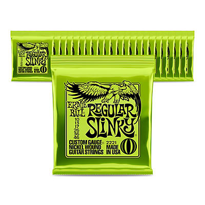Ernie Ball 2221 Nickel Regular Slinky Electric Guitar Strings 24-Pack