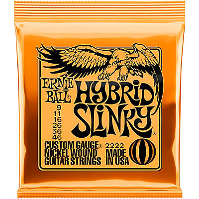 Ernie Ball 2222 Hybrid Slinky Nickel Wound Electric Guitar Strings - (9-46)