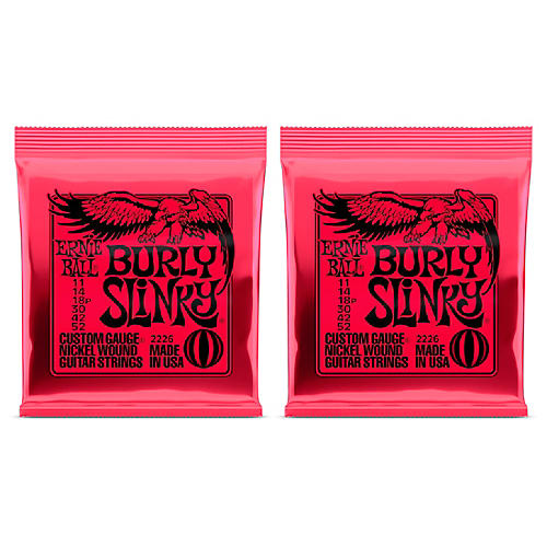 Ernie Ball 2226 Ernie Ball Burly Slinky Nickel Wound Electric Guitar Strings 2-Pack