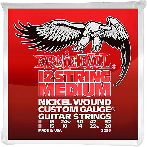 Ernie Ball 2236 Nickel 12-String Medium Electric Guitar Strings