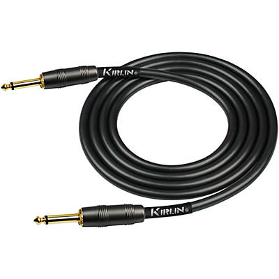 KIRLIN 22AWG Instrument Cable, Carbon Black, 1/4" Straight to Straight