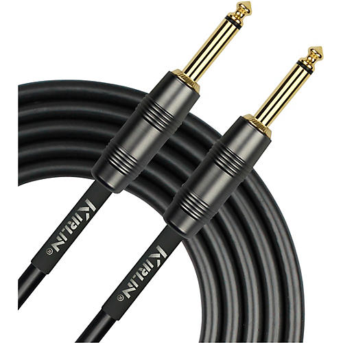 KIRLIN 22AWG Instrument Cable, Carbon Black, 1/4