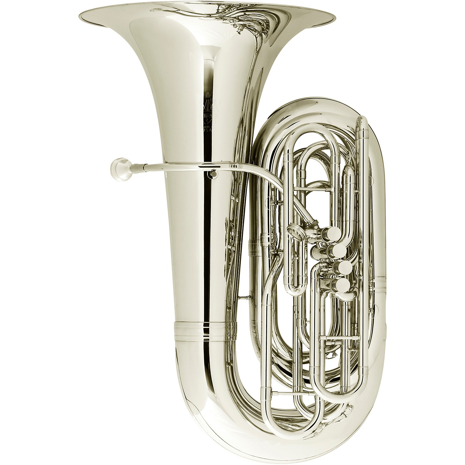 King 2341W Series 4Valve 4/4 BBb Tuba 2341WS Silver With Case