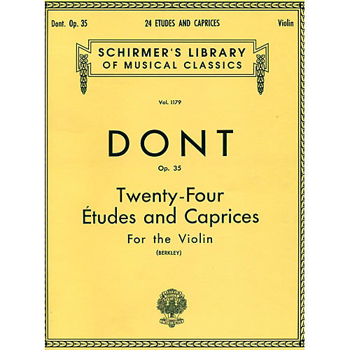 G. Schirmer 24 Etudes And Caprices for The Violin Op 35 By Dont