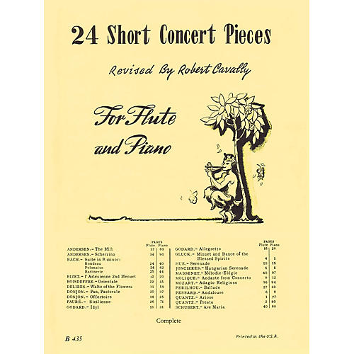 24 Short Concert Pieces for Flute and Piano (Piano Accompaniment) Robert Cavally Editions Series