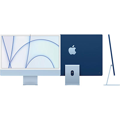 Apple 24 in. iMac with Retina 4.5K 8 core M1 8GB 256GB MGPK3LL A Blue
