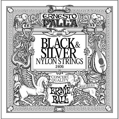 Ernie Ball 2406 Ernesto Palla Nylon Black and Silver Classical Acoustic Guitar Strings