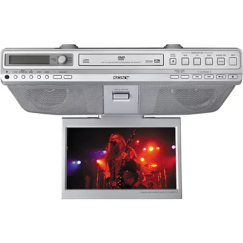 Sony ICF-DVD57TV Under Cabinet LCD-TV DVD/CD Clock Radio