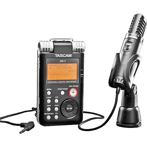 Tascam DR-1 Field Recording Pack with TM-ST1 Microphone
