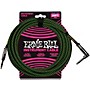 Ernie Ball 25 FT Straight to Angle Instrument Cable Black and Green