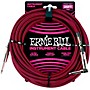 Ernie Ball 25 FT Straight to Angle Instrument Cable Red/Black