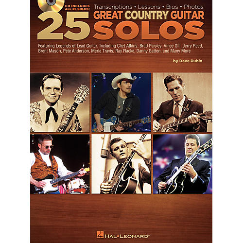 Hal Leonard 25 Great Country Guitar Solos Book