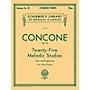 G. Schirmer 25 Melodic Studies Op 24 for Piano By Concone