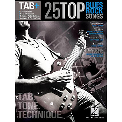 Hal Leonard 25 Top Blues/Rock Songs - Tab Tone & Technique (Tab+)