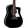 Taylor 250ce Plus Doce Doble 12-String Dreadnought Acoustic-Electric Guitar Black