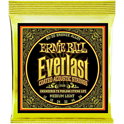 Ernie Ball 2556 Everlast 80/20 Bronze Medium Light Acoustic Guitar Strings