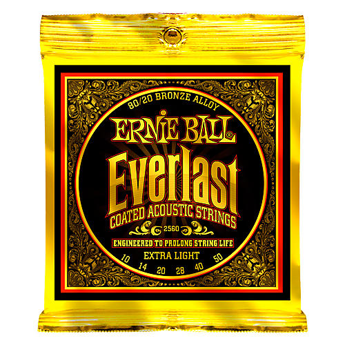 2560 Everlast 80/20 Bronze Extra Light Acoustic Guitar Strings