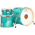 SJC Drums 25th Anniversary USA Custom 3-Piece Maple Shell Pack - Tangerine GlitterTurquoise Glitter