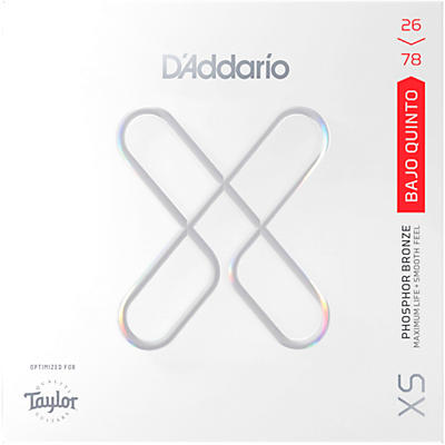 D'Addario 26-78 Taylor Bajo Quinto XS Phosphor Bronze Guitar Strings