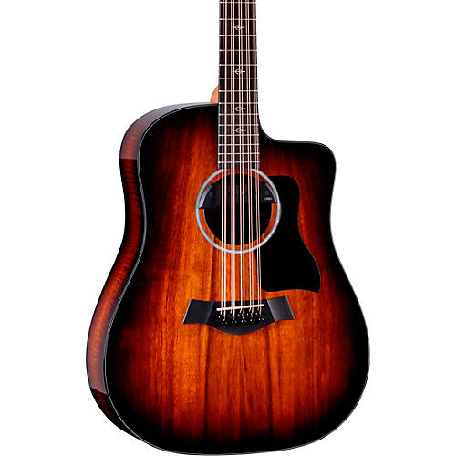 Taylor 260ce-K DLX 10-String Dreadnought Acoustic-Electric Bajo Quinto Shaded Edge Burst