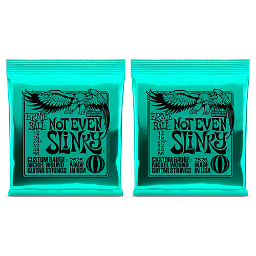 Ernie Ball 2626 Nickel Wound Not Even Slinky Drop Tuning Electric Guitar Strings 2-Pack