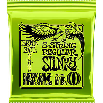 Ernie Ball 2629 Regular Slinky 8-String Nickel Wound Electric Guitar Strings - (13-74)