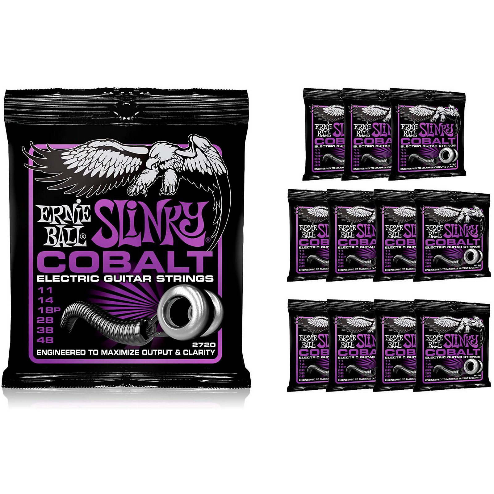 Ernie Ball 2720 Cobalt Power Slinky Electric Guitar Strings Buy 10