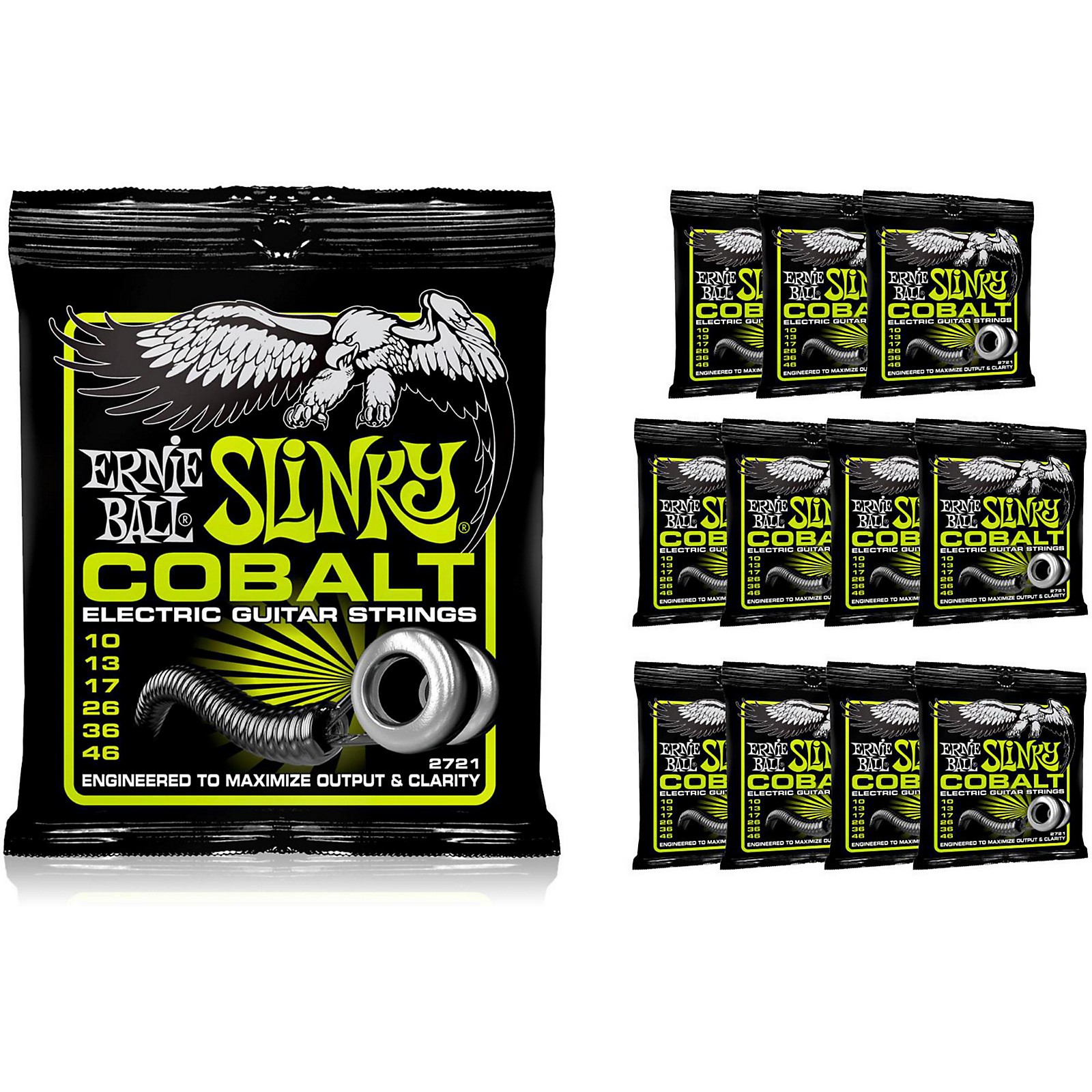 Ernie Ball 2721 Cobalt Regular Slinky Electric Guitar Strings 12 Pack Musician's Friend