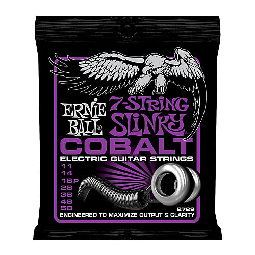 Ernie Ball 2729 Cobalt 7-String Power Slinky Electric Guitar Strings