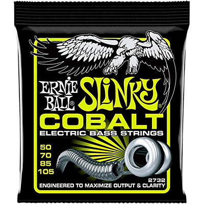 Ernie Ball 2732 Cobalt Regular Slinky Electric Bass Strings - (50-105)