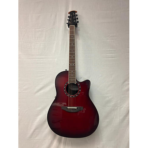 Ovation 2771AX-5 Balladeer Acoustic Electric Guitar Dark Cherry Burst