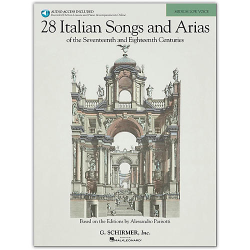 28 Italian Songs And Arias for Medium Low Book/Online Audio