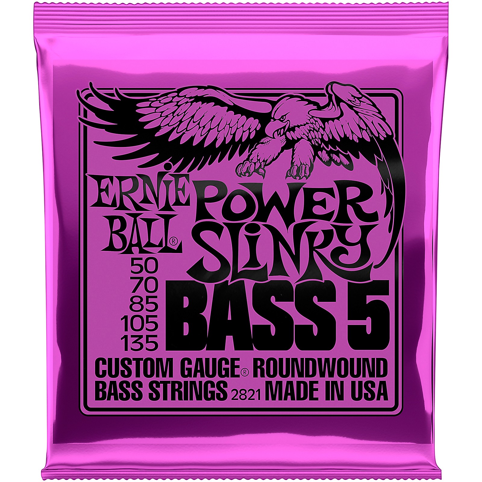 Ernie Ball 2821 Power Slinky 5 String Bass Strings Musicians Friend