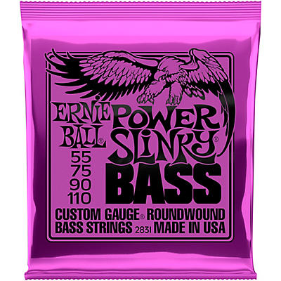 Ernie Ball 2831 Roundwound Power Slinky Bass Guitar Strings - (55-110)