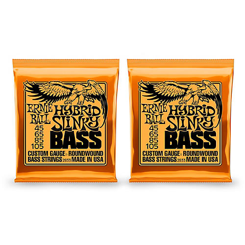 2833 Hybrid Slinky Round Wound Bass Strings 2 Pack