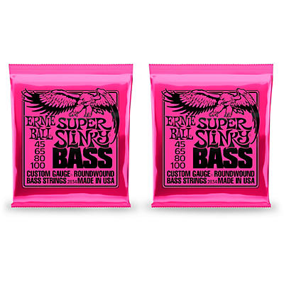 Ernie Ball 2834 Super Slinky Round Wound Bass Strings 2 Pack