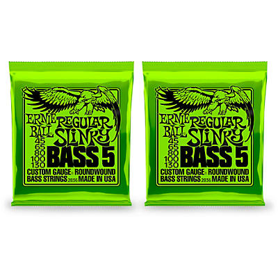 Ernie Ball 2836 Regular Slinky 5-String Bass Strings 2 Pack