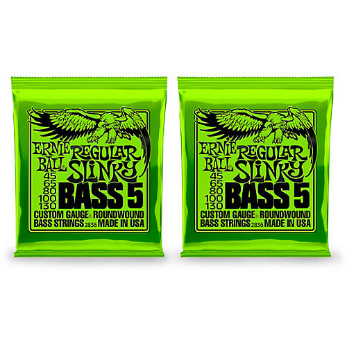 2836 Regular Slinky 5-String Bass Strings 2 Pack